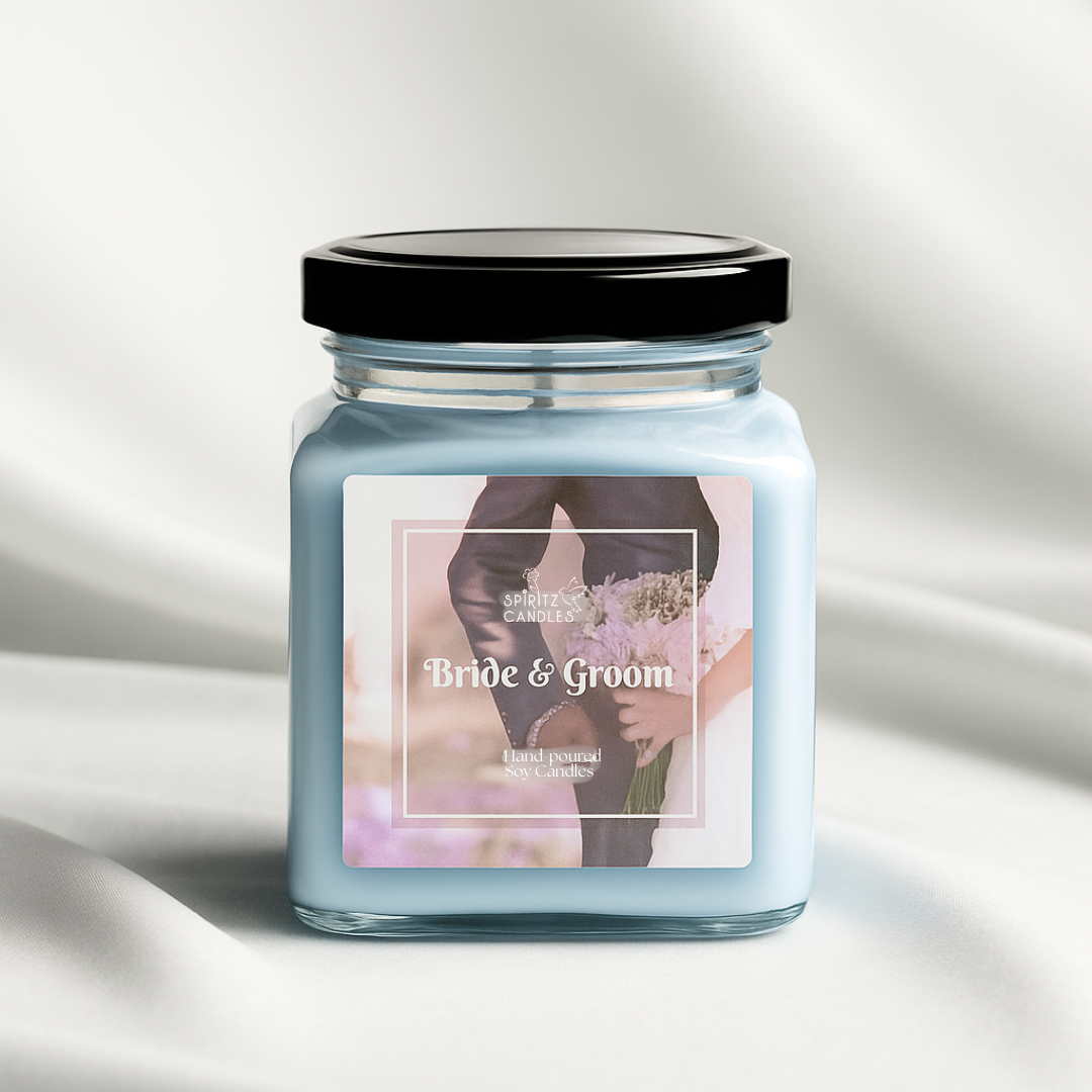 Bride & Groom - Small Scented Candle Jar