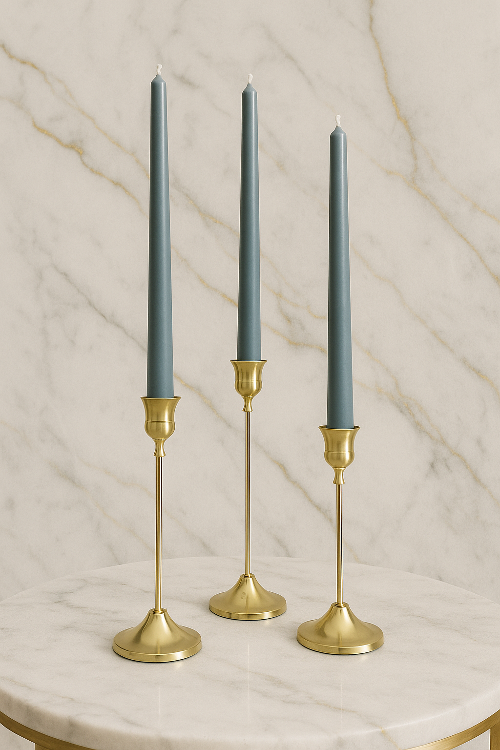 Mouse Grey Taper Candles