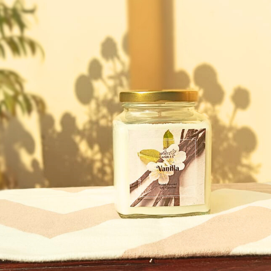 Vanilla scented candle