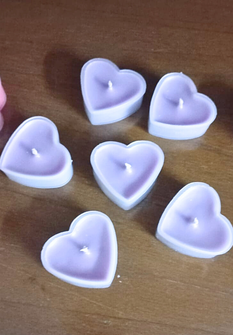 tealight purple candles