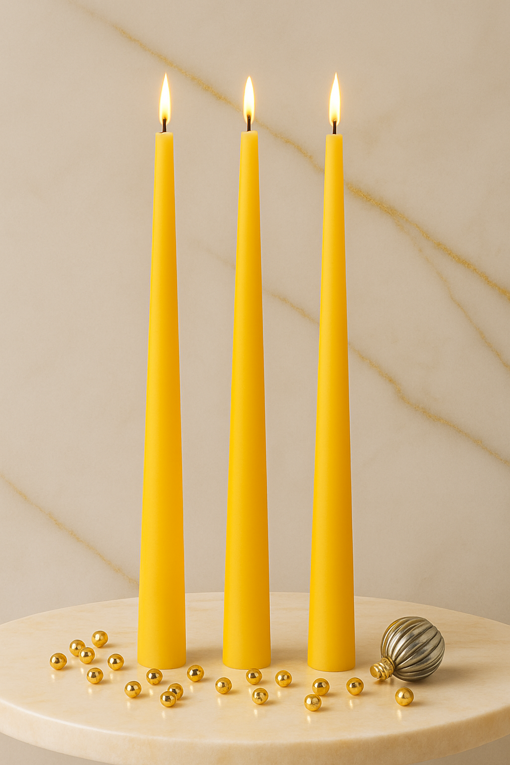 Longer Taper Candles - Yellow