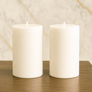 Set of 2 Pillar Candles - 4" x 6"