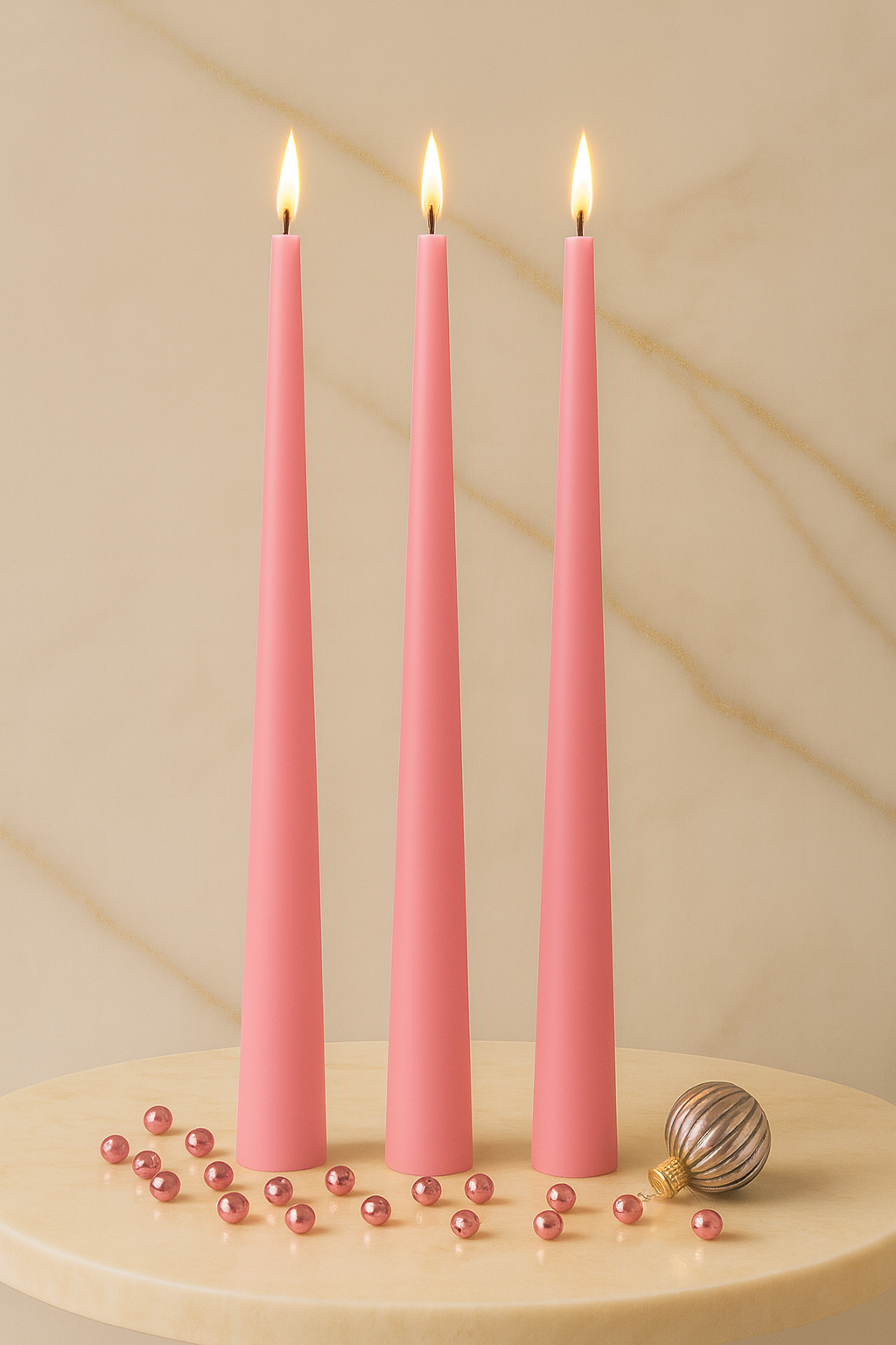 Long Taper Candles - Light Pink