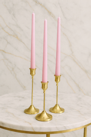 Baby Pink - Handmade Taper Candles