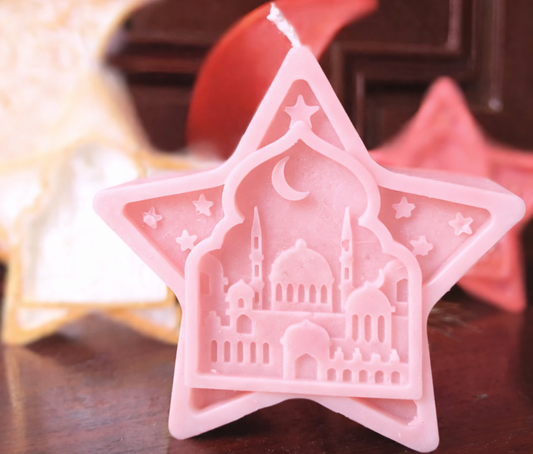 Ramadan Star Candle - Baby Pink