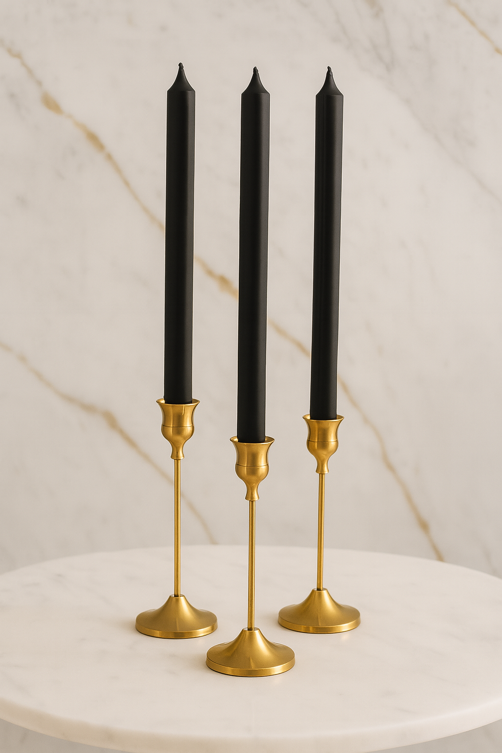 Tall Diner Candles - Black