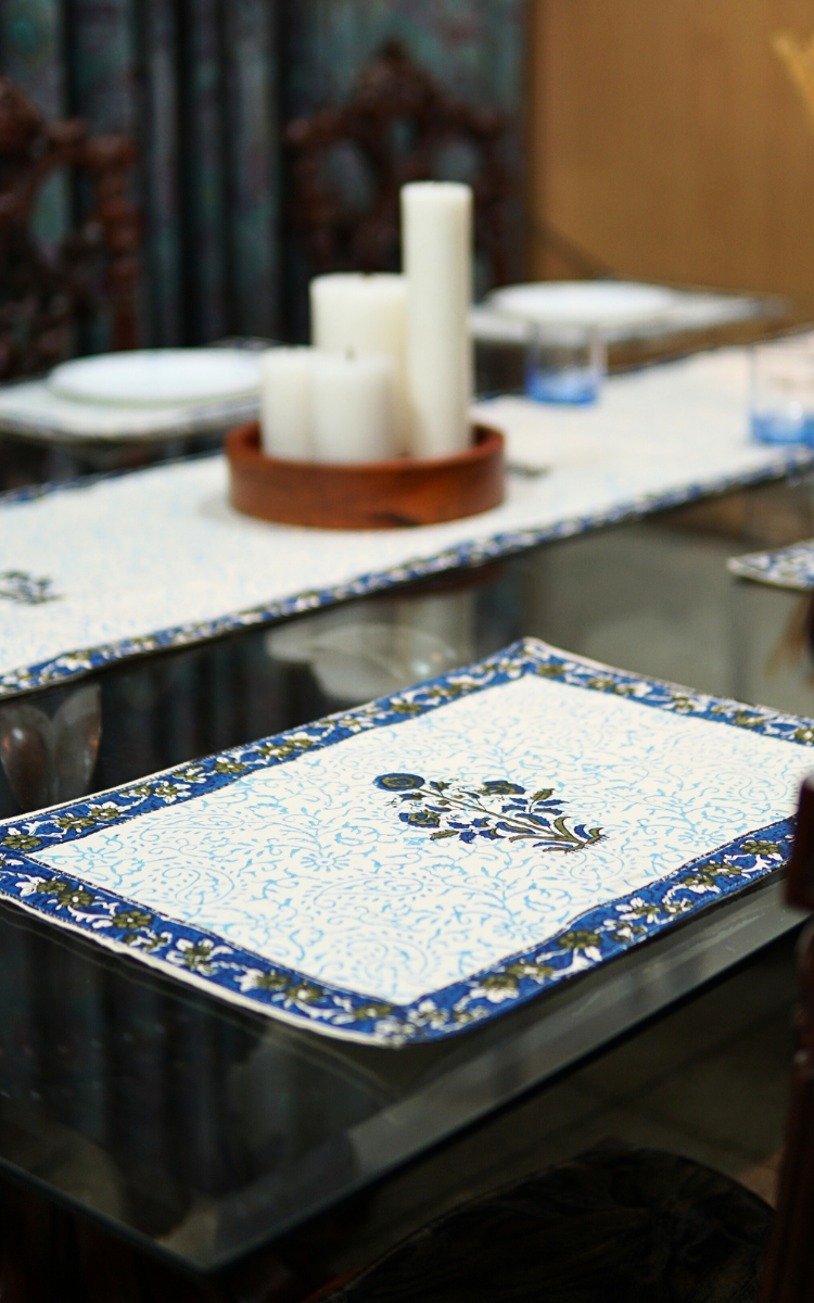 Block Printed Table Placement