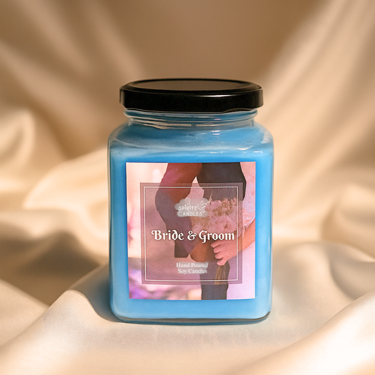 Scented Candle Jar - Bride & Groom