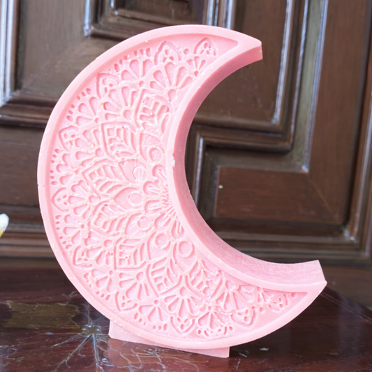 Ramadan Moon Candle - Baby Pink