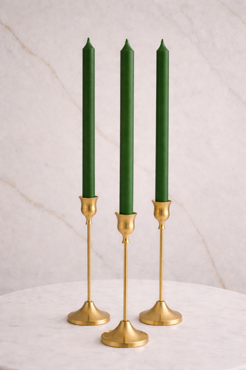 Tall Diner Candles - Dark Green
