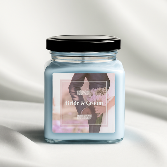 Bride & Groom - Small Scented Candle Jar