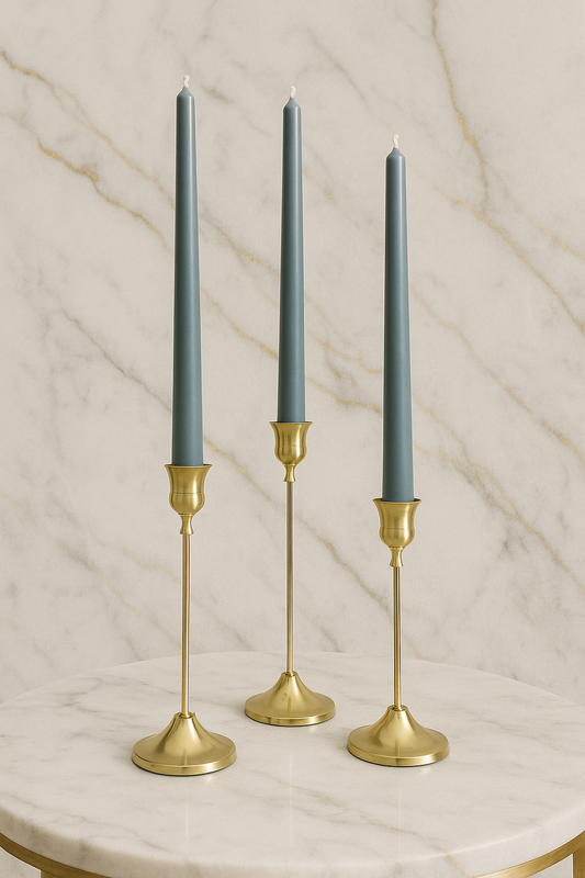 Mouse Grey Taper Candles