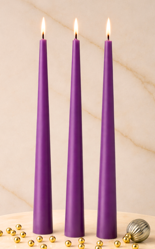 Long Taper Candles - Purple