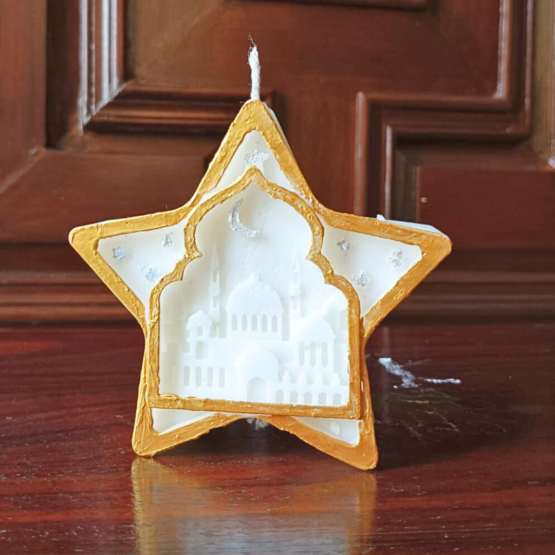Ramadan Star Candle - White Motia