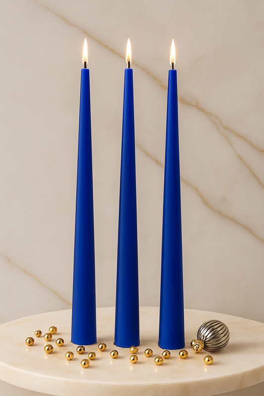 Longer Taper Candles - Royal Blue