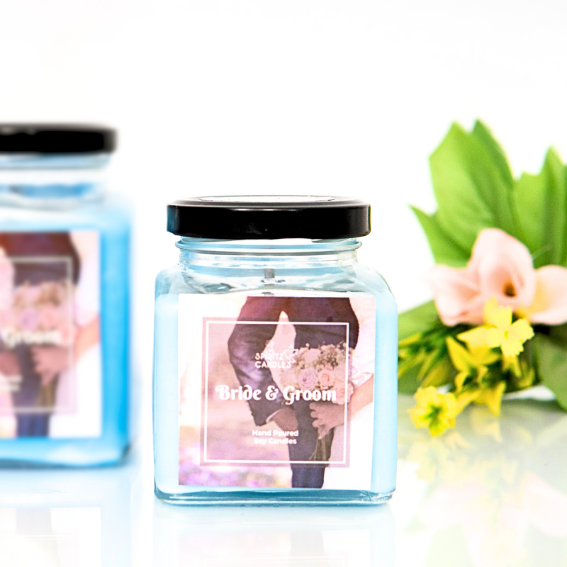 Scented Candle Jar - Bride & Groom