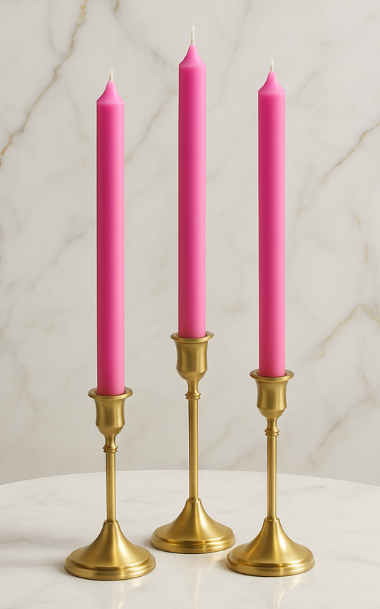 Tall Diner Candles - Hot Pink