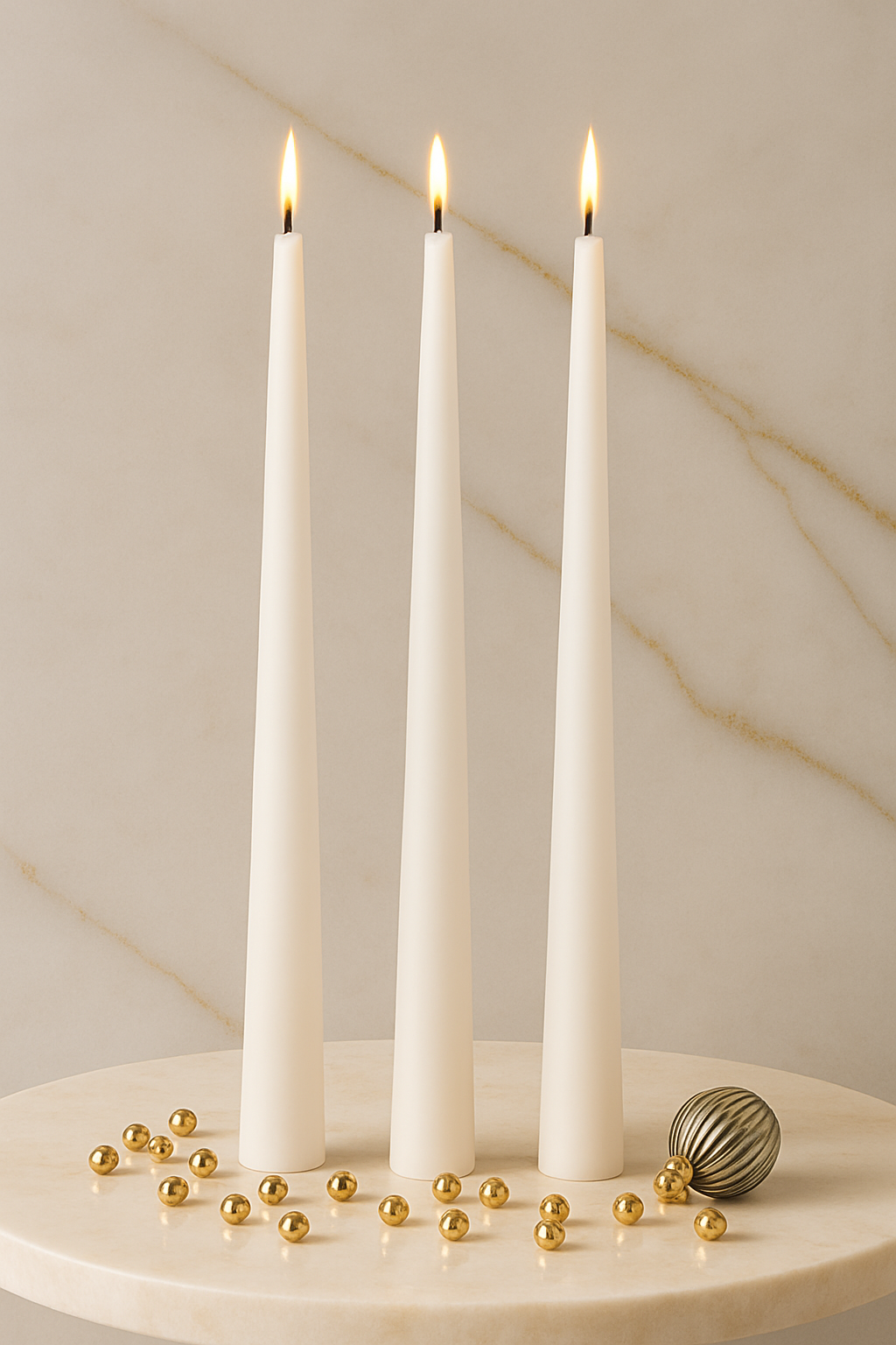 Long Taper Candles - White