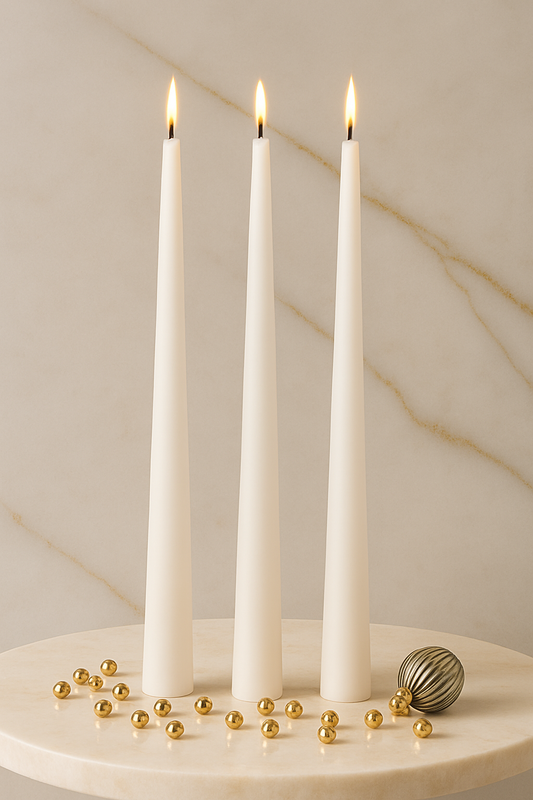 Long Taper Candles - White