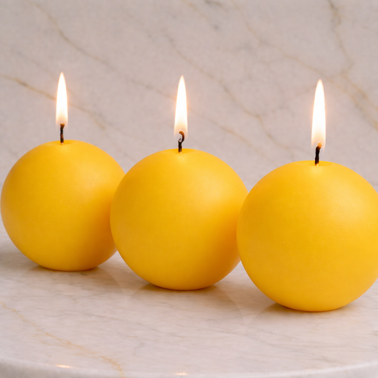 Yellow candle balls