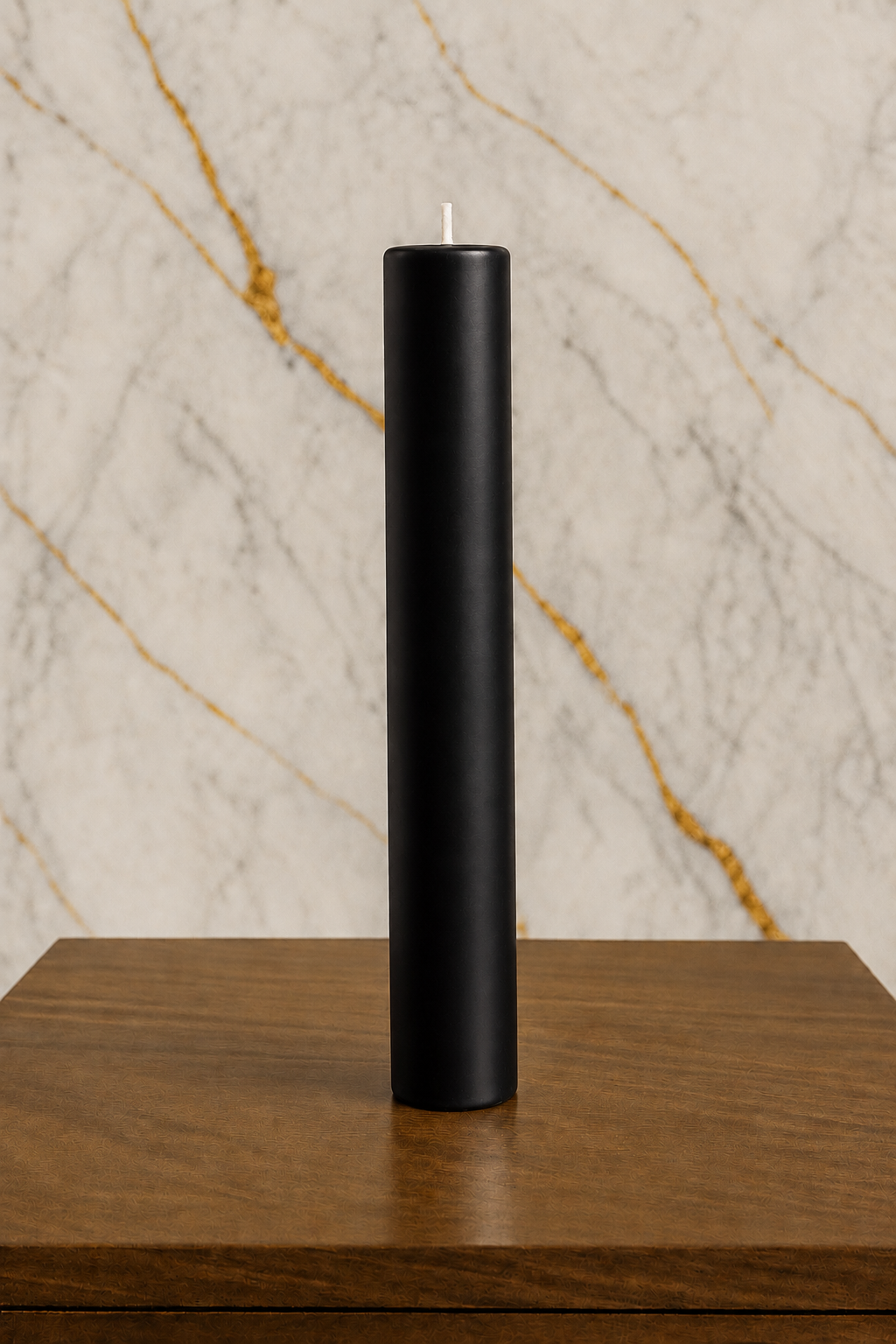 Black Pillar Candle - 2" x 10"