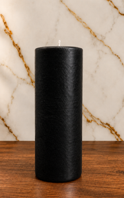 Black Pillar Candle - 4" x 9"