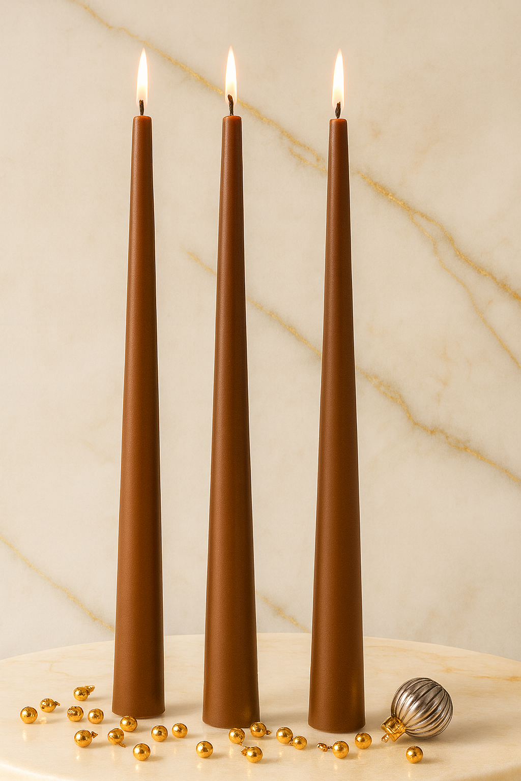 Long Taper Candles - Dark Brown