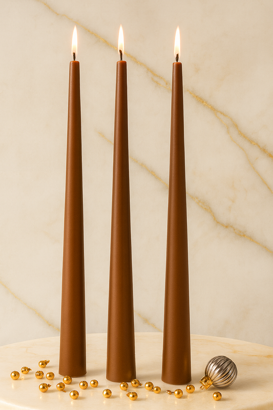 Long Taper Candles - Dark Brown