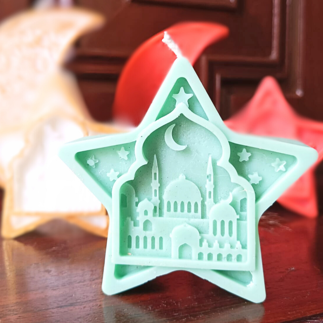 Ramadan Star Candle - Green Jasmine