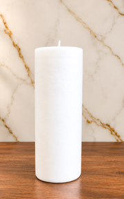 White Pillar Candle - 4" x 9"