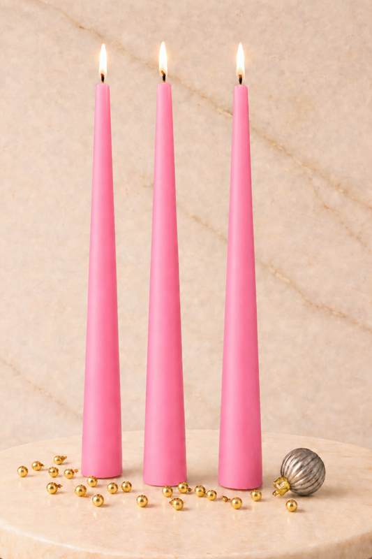 Long Taper Candles - Light Pink