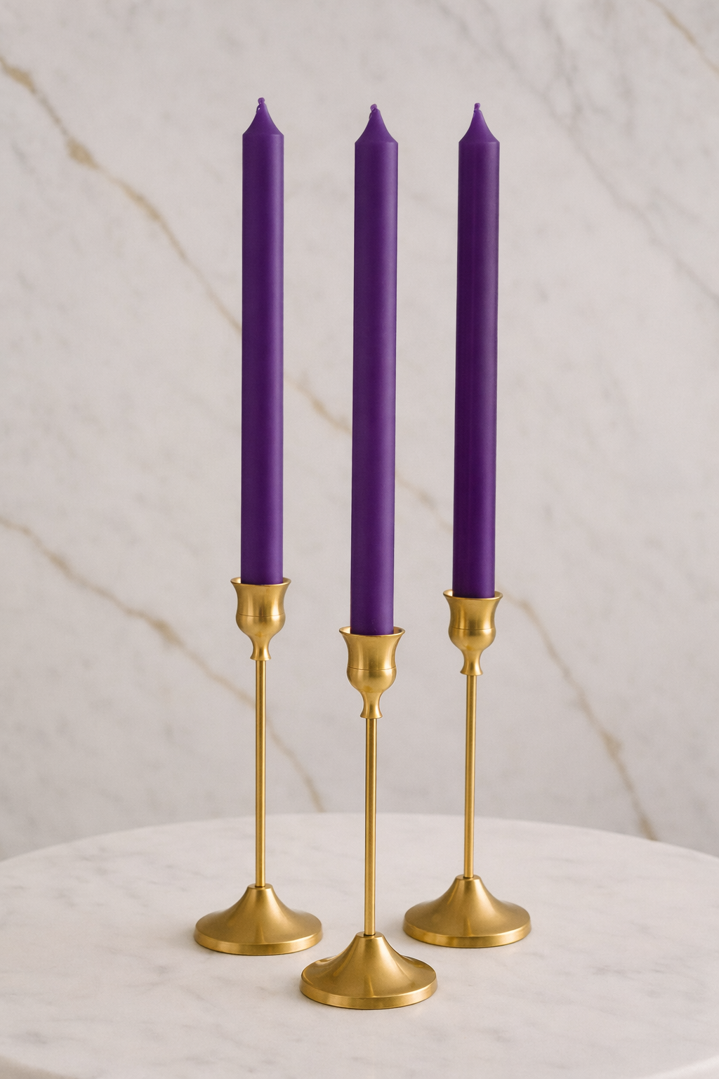 Tall Diner Candles - Purple