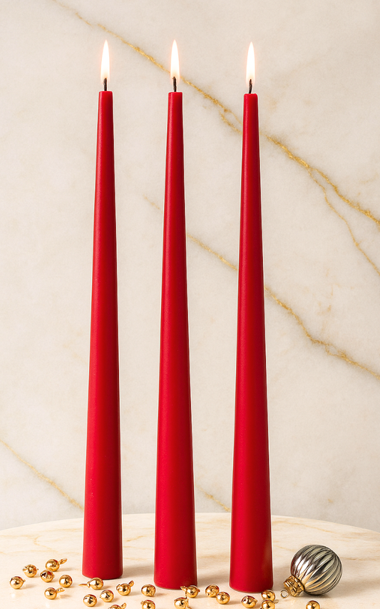 Longer Taper Candles - Red