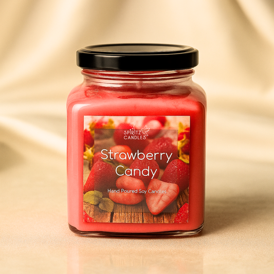Scented Candle Jar - Strawberry Candy