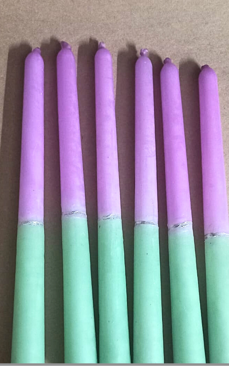 tie_dye taper candles