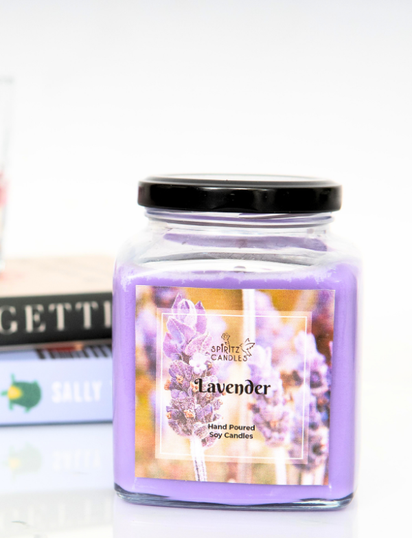 Lavender Scented Candle Jar