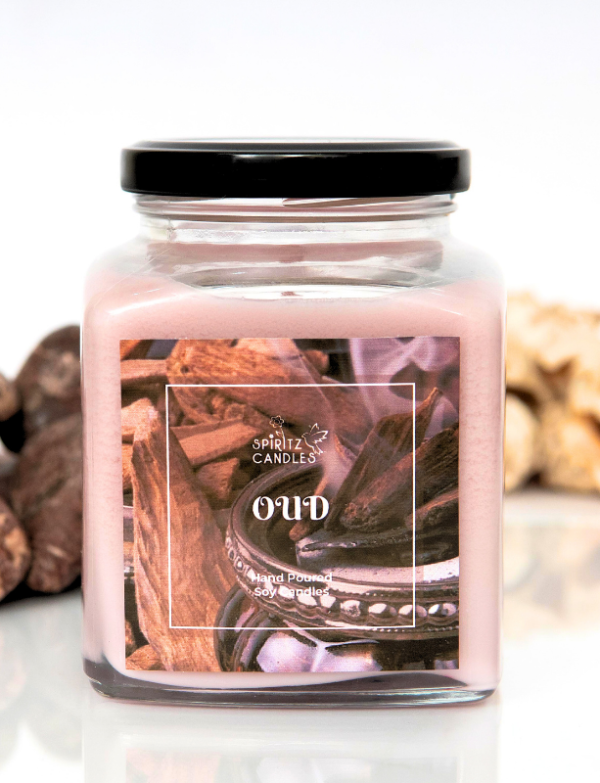Oud Scented candle jar