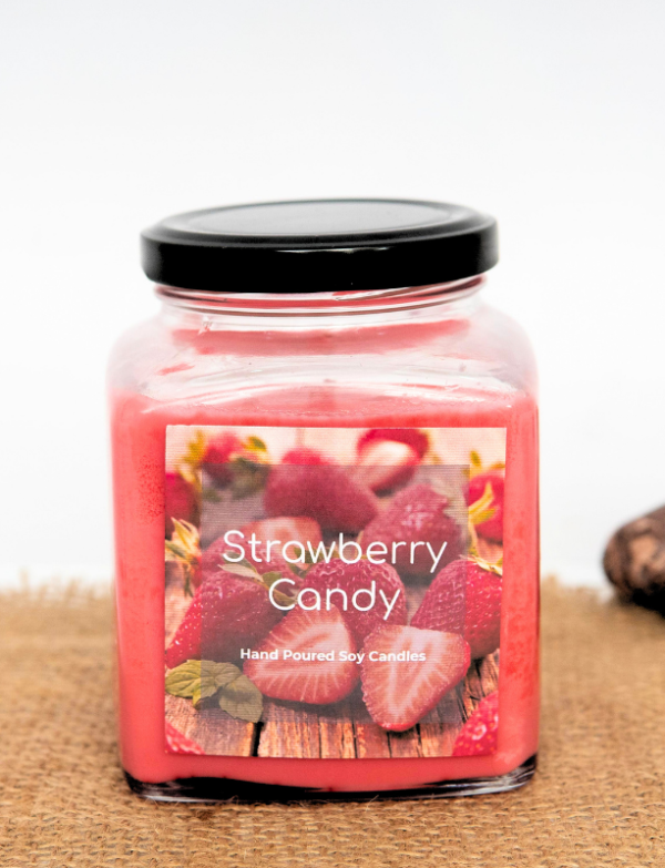 Strawberry scented candle